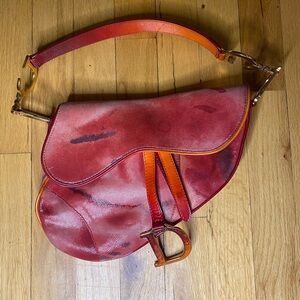 Dior Saddle Bag Vintage 2001 John Galliano Tie Dye